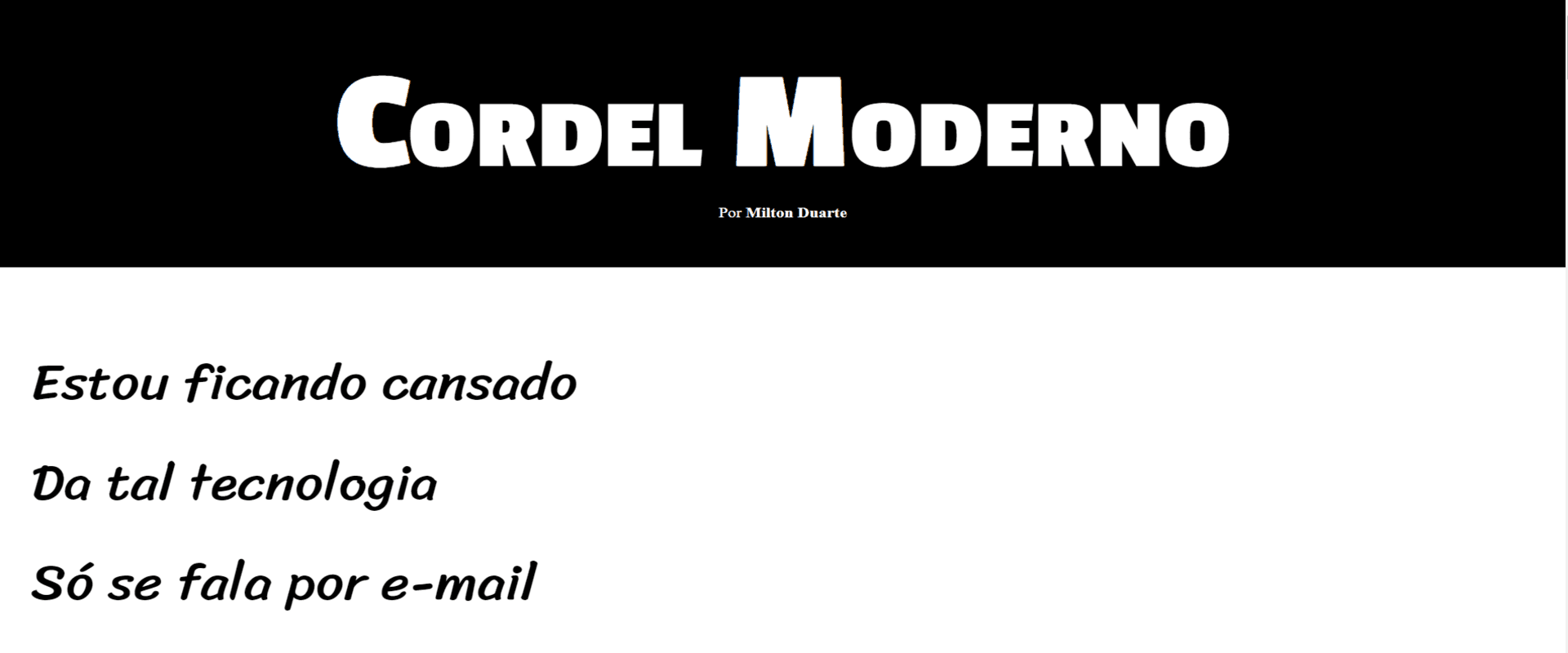 Cordel Moderno